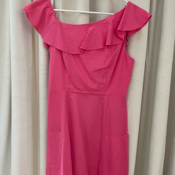 ASOS Tall One shoulder Ruffle Mini Sundress.US 6 - Picture 3 of 7